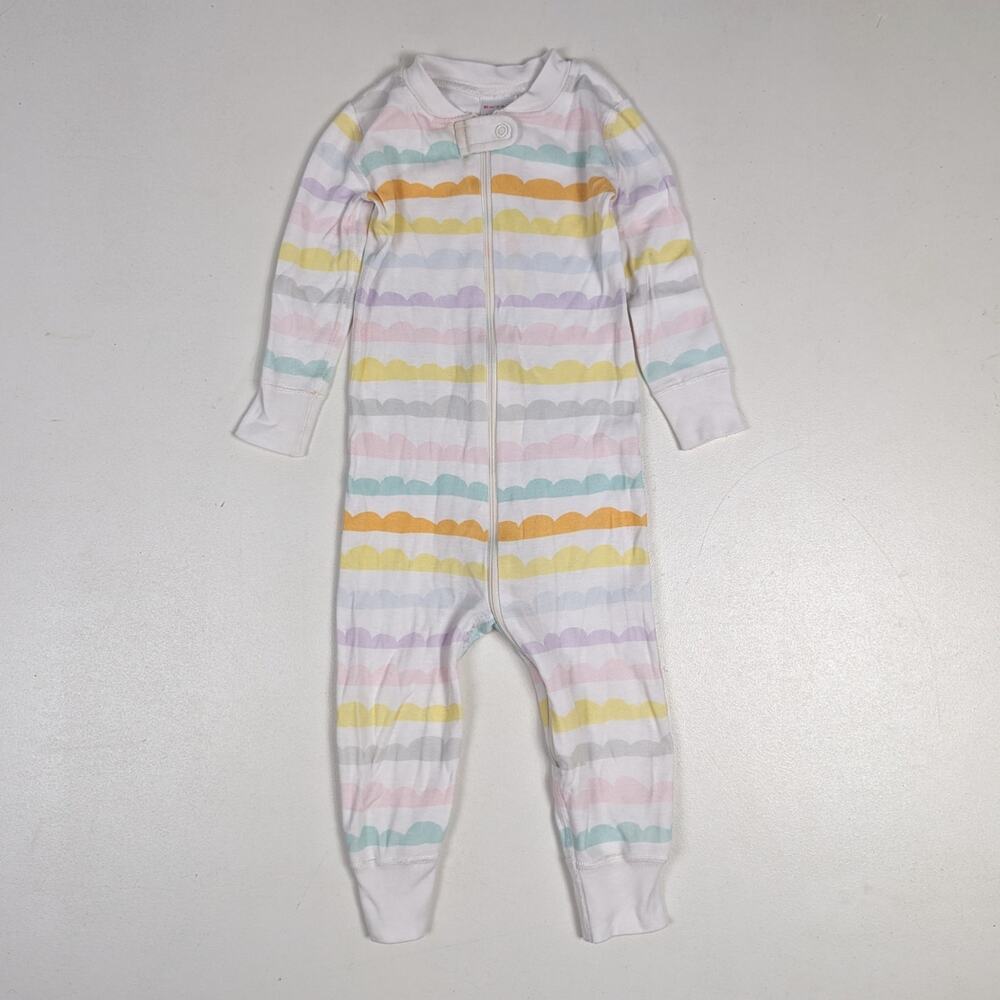 Hanna Andersson Pajamas Girls Sz 18-24m Pastel Rainbow Stripe